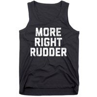 Funny CFI Flight Instructor More Right Rudder Premium Tank Top
