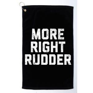 Funny CFI Flight Instructor More Right Rudder Premium Platinum Collection Golf Towel