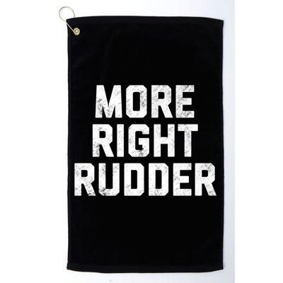 Funny CFI Flight Instructor More Right Rudder Premium Golf Towel