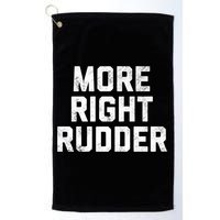 Funny CFI Flight Instructor More Right Rudder Premium Golf Towel