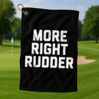 Funny CFI Flight Instructor More Right Rudder Premium Golf Towel