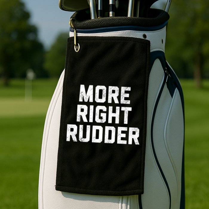 Funny CFI Flight Instructor More Right Rudder Premium Golf Towel