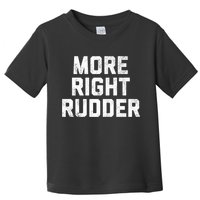 Funny CFI Flight Instructor More Right Rudder Premium Toddler T-Shirt