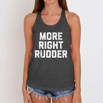 Funny CFI Flight Instructor More Right Rudder Premium Women's Knotted Racerback Tank