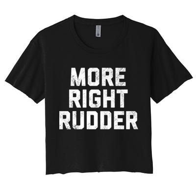 Funny CFI Flight Instructor More Right Rudder Premium Crop Top