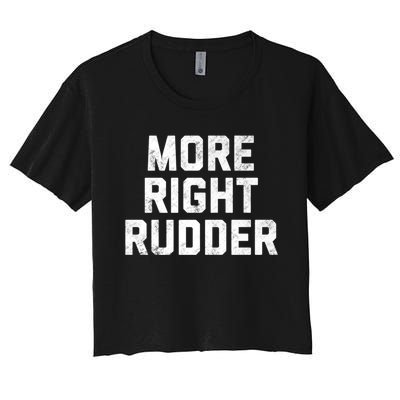 Funny CFI Flight Instructor More Right Rudder Premium Women's Crop Top Tee