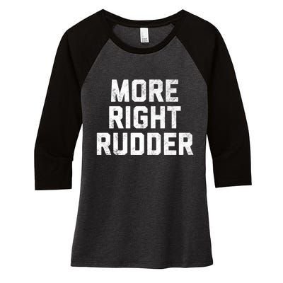 Funny CFI Flight Instructor More Right Rudder Premium Women's Tri-Blend 3/4-Sleeve Raglan Shirt