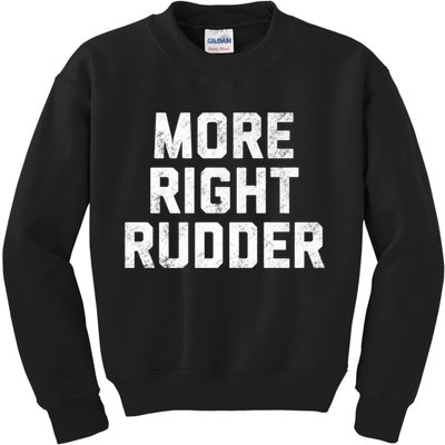 Funny CFI Flight Instructor More Right Rudder Premium Kids Sweatshirt