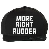 Funny CFI Flight Instructor More Right Rudder Premium Wool Snapback Cap