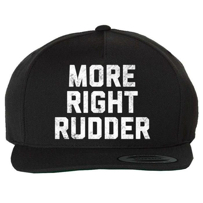 Funny CFI Flight Instructor More Right Rudder Premium Wool Snapback Cap