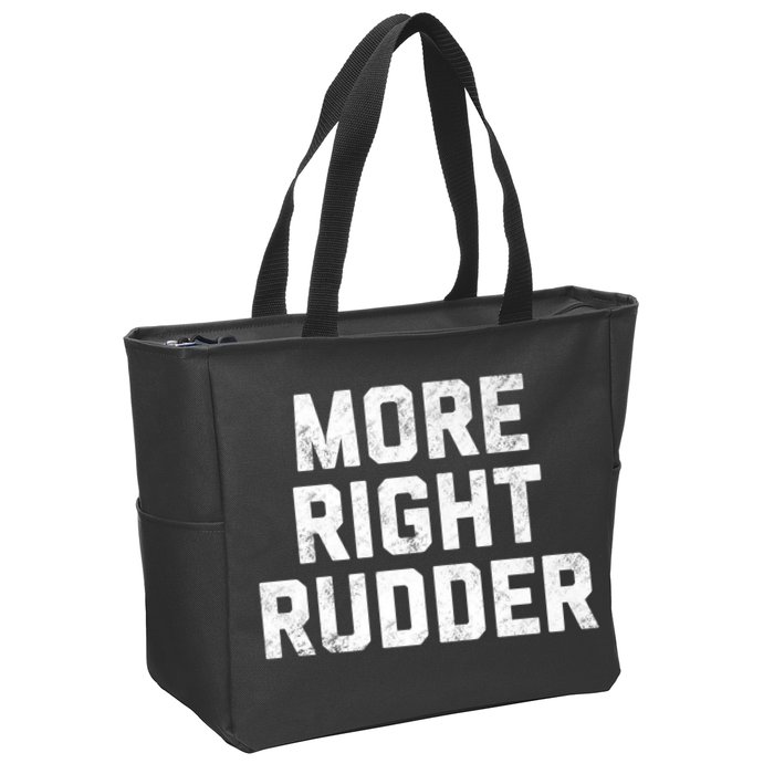 Funny CFI Flight Instructor More Right Rudder Premium Zip Tote Bag