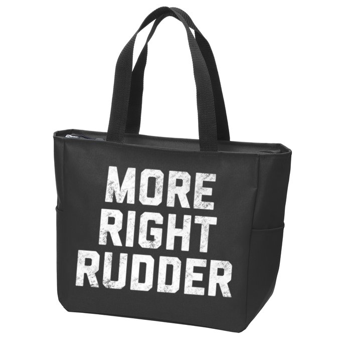 Funny CFI Flight Instructor More Right Rudder Premium Zip Tote Bag