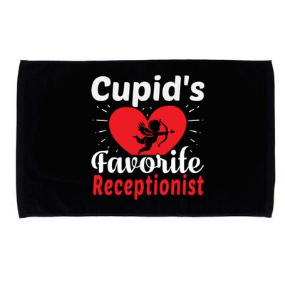 Funny Cupid's Favorite Receptionist Valentine's Day Gift Microfiber Hand Towel