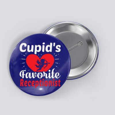 Funny Cupid's Favorite Receptionist Valentine's Day Gift Button