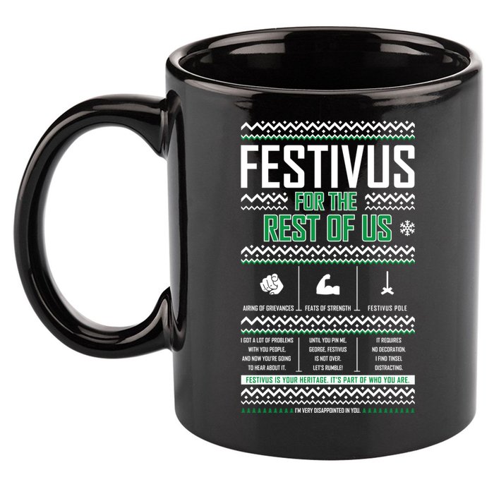 Festivus Classic 11oz C Handle Ceramic Mug