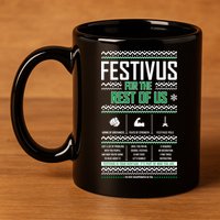 Festivus Classic 11oz C Handle Ceramic Mug