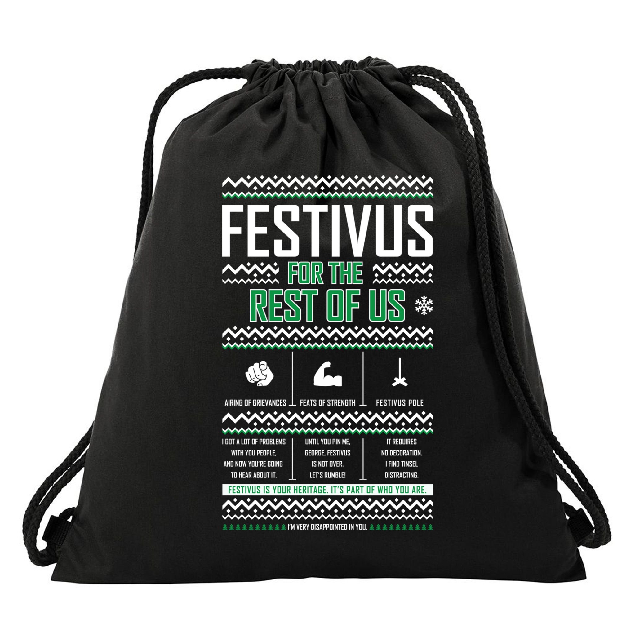 Festivus Classic Drawstring Bag
