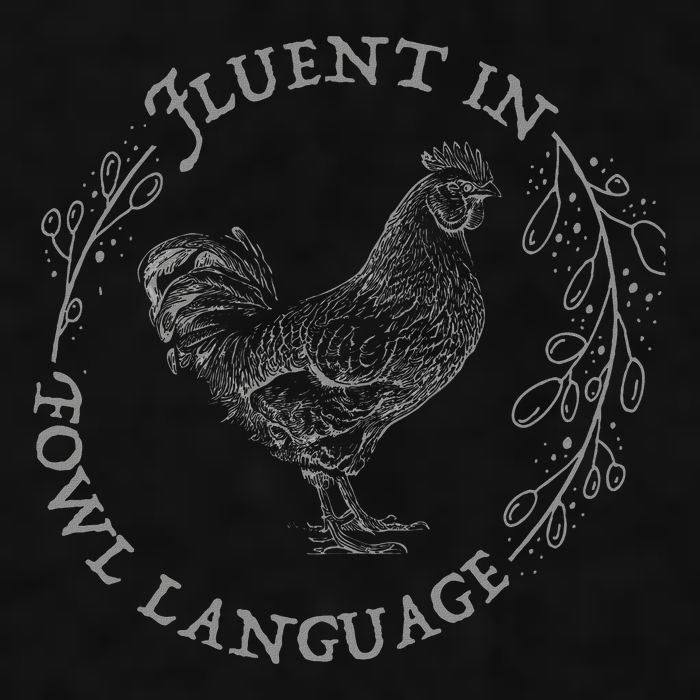 Funny Chicken Fluent In Fowl Language Retro Style Ladies PosiCharge Tri-Blend Wicking Tank