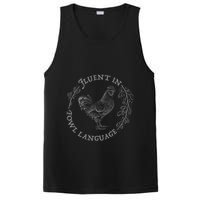 Funny Chicken Fluent In Fowl Language Retro Style PosiCharge Competitor Tank