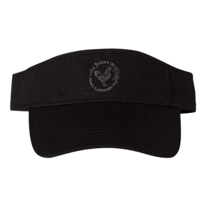 Funny Chicken Fluent In Fowl Language Retro Style Visor