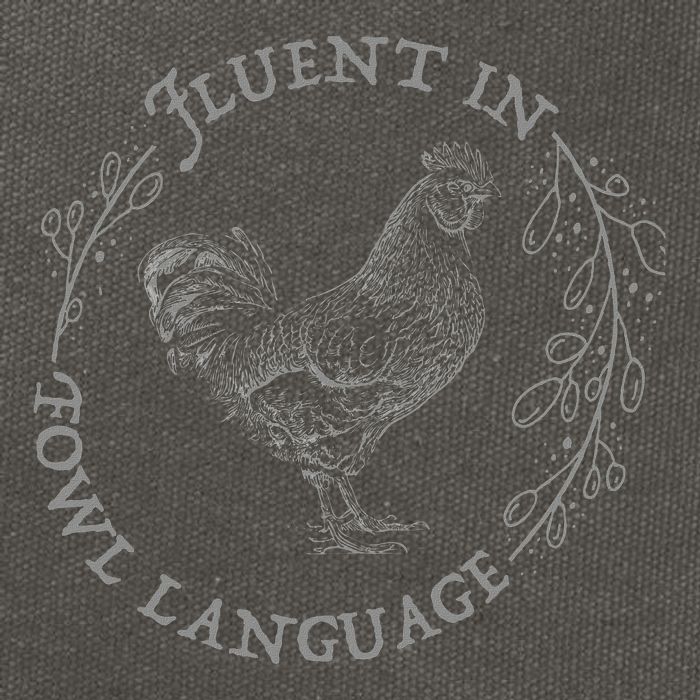 Funny Chicken Fluent In Fowl Language Retro Style Cotton Canvas Backpack