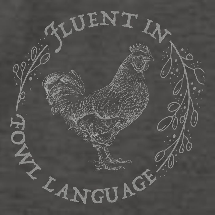 Funny Chicken Fluent In Fowl Language Retro Style Vector Backpack