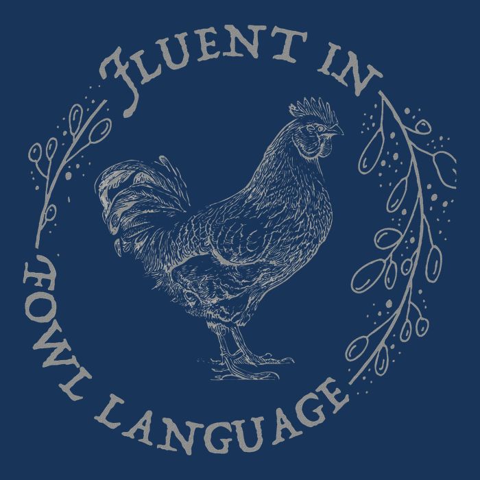 Funny Chicken Fluent In Fowl Language Retro Style Infant Baby Jersey Bodysuit