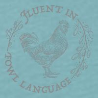 Funny Chicken Fluent In Fowl Language Retro Style Sueded Cloud Jersey T-Shirt