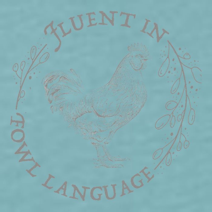Funny Chicken Fluent In Fowl Language Retro Style Sueded Cloud Jersey T-Shirt