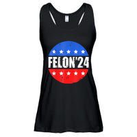 Felon24 Convicted Felon Funny Pro Trump 2024 Ladies Essential Flowy Tank