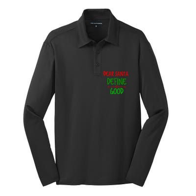 Funny Christmas Funny Gift Family Christmas Tees Dear Santa Great Gift Silk Touch Performance Long Sleeve Polo