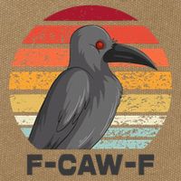 F Caw F Crow Bird Cotton Canvas Backpack