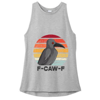 F Caw F Crow Bird Ladies PosiCharge Tri-Blend Wicking Tank