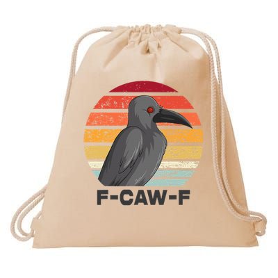 F Caw F Crow Bird Drawstring Bag