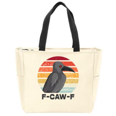 F Caw F Crow Bird Zip Tote Bag