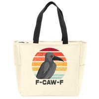 F Caw F Crow Bird Zip Tote Bag