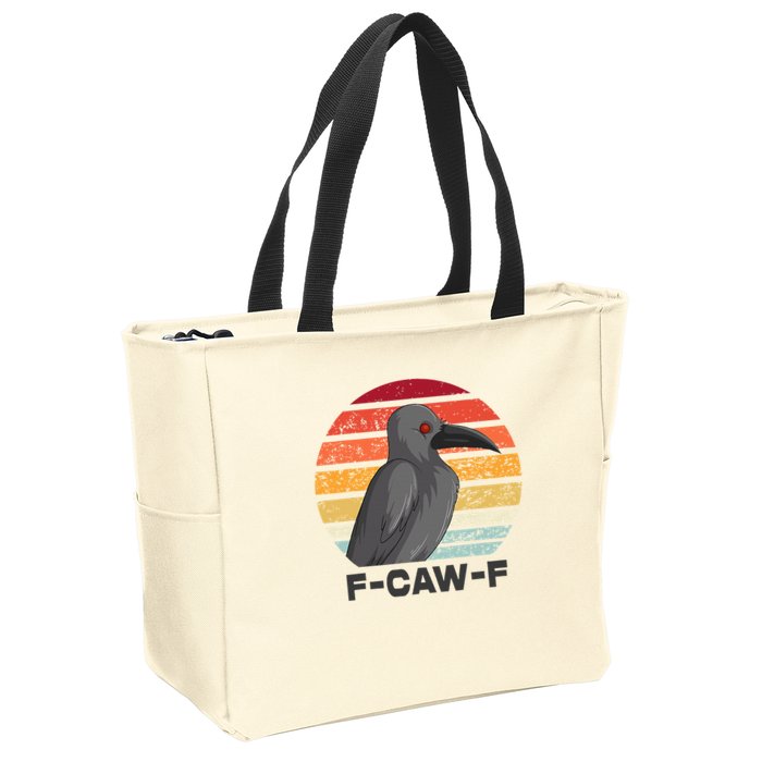 F Caw F Crow Bird Zip Tote Bag