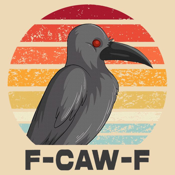 F Caw F Crow Bird Zip Tote Bag