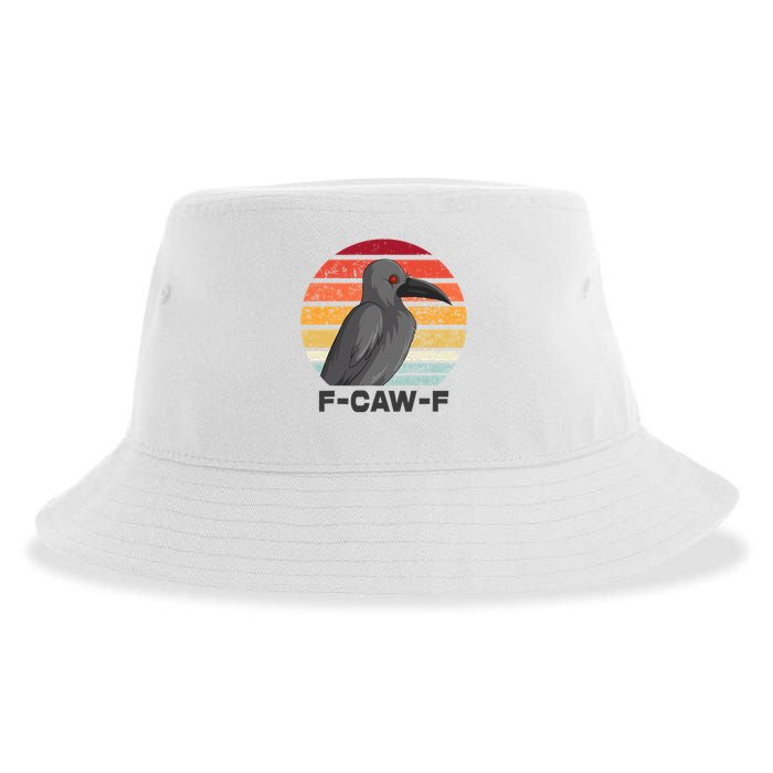 F Caw F Crow Bird Sustainable Bucket Hat