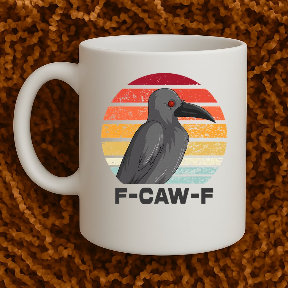 F Caw F Crow Bird Mug