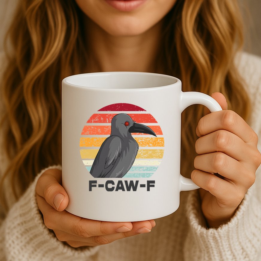 F Caw F Crow Bird Mug