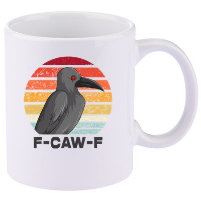 F Caw F Crow Bird 11oz C Handle Ceramic Mug
