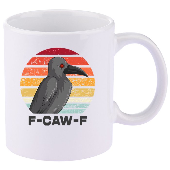 F Caw F Crow Bird 11oz C Handle Ceramic Mug