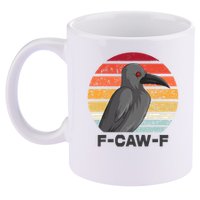 F Caw F Crow Bird 11oz C Handle Ceramic Mug