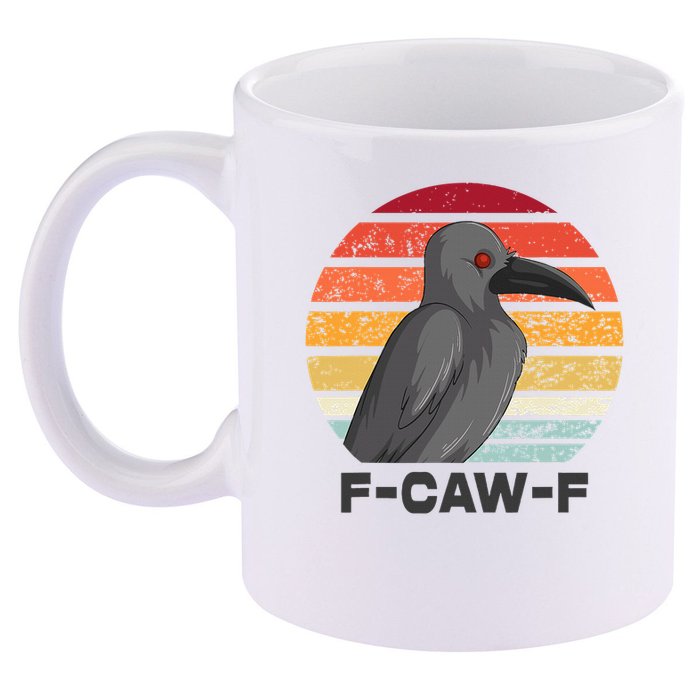 F Caw F Crow Bird 11oz C Handle Ceramic Mug