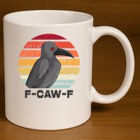 F Caw F Crow Bird 11oz C Handle Ceramic Mug