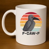 F Caw F Crow Bird 11oz C Handle Ceramic Mug