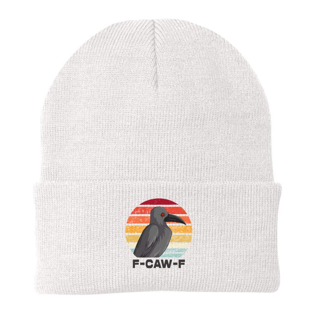 F Caw F Crow Bird Beanie