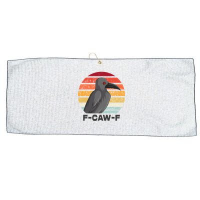 F Caw F Crow Bird Large Microfiber Waffle Golf Towel