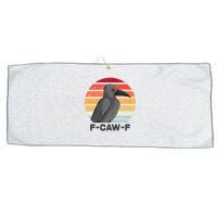 F Caw F Crow Bird Large Microfiber Waffle Golf Towel